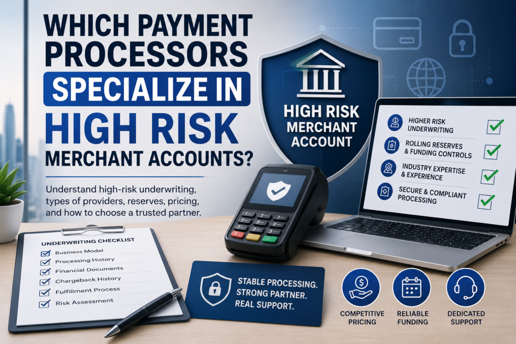 Which payment processors specialize in high risk merchant accounts?